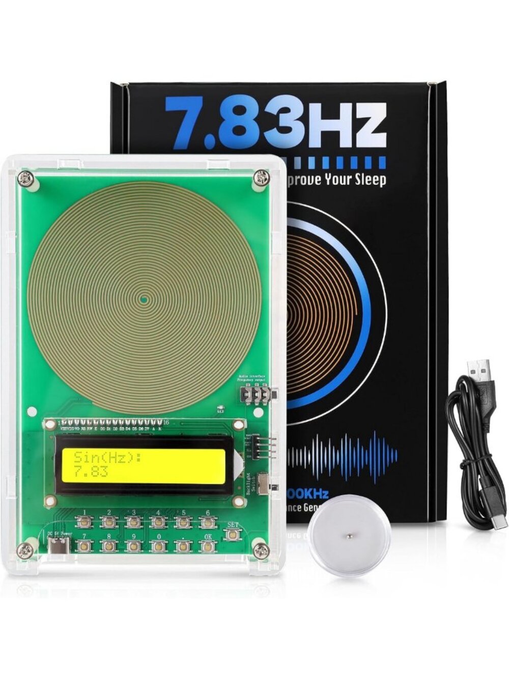 Adjustable Frequency Generator for Healing, Schumann Wave Therapy Device